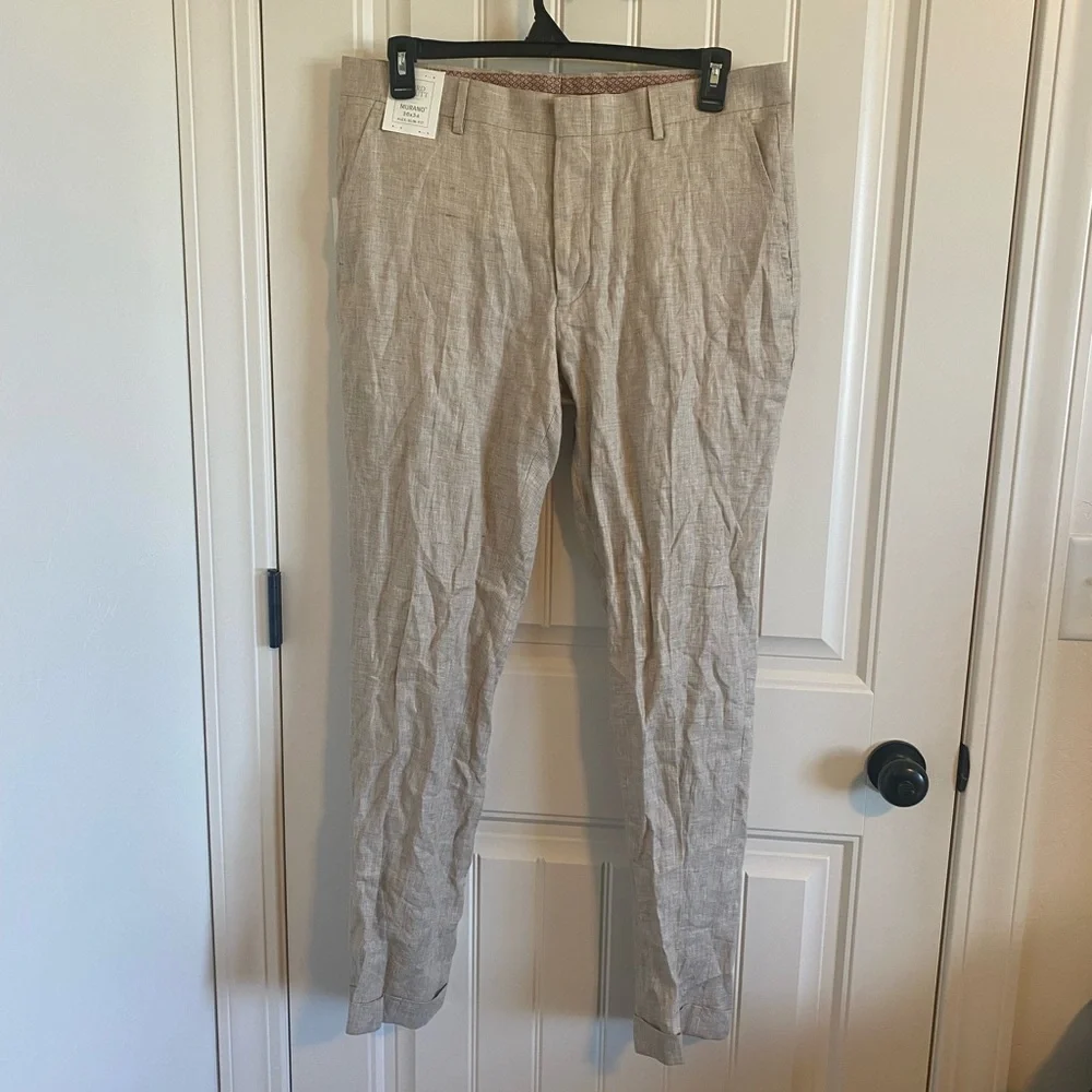 Baird McNutt Murano Beige Linen Pants - Picture 5 of 9